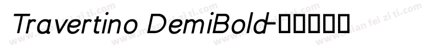 Travertino DemiBold字体转换
